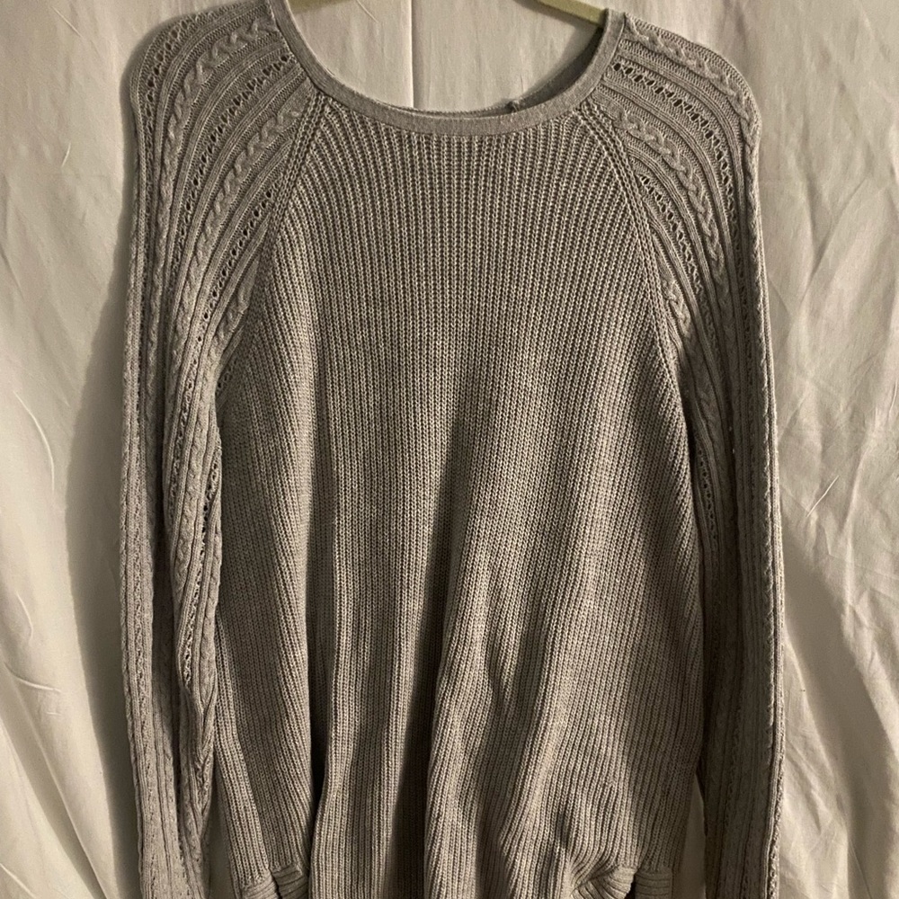Grey knit sweater